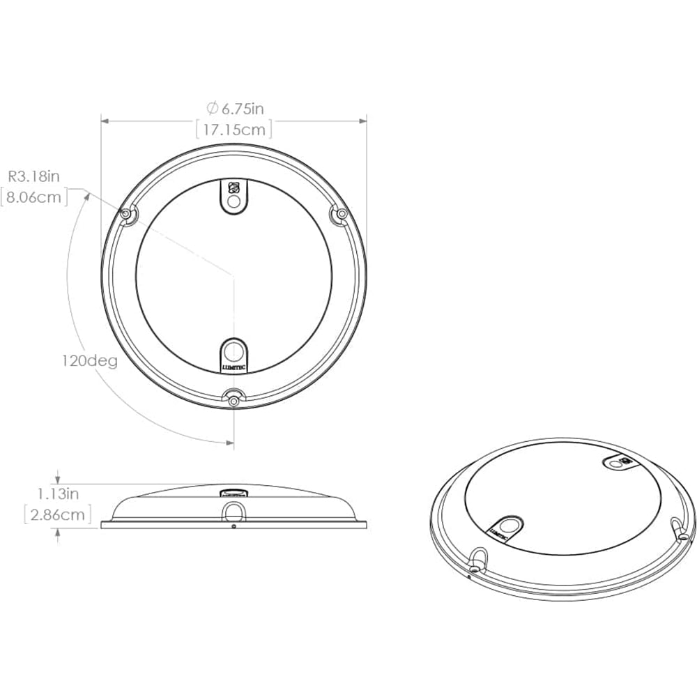 Lumitec TouchDome LED Dome Light, Touch Control, Two-Color, Dimmable, 10-30V, IP67, Stainless Steel — Quality Boat Parts