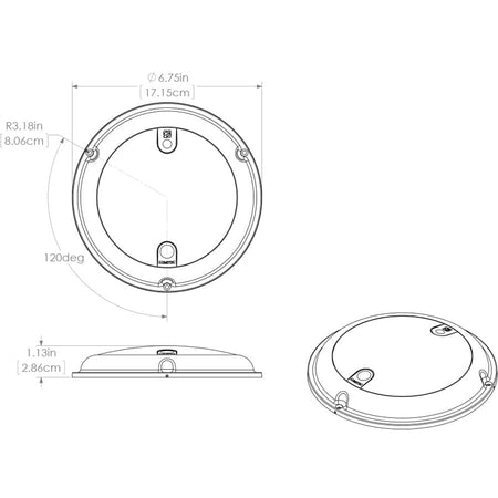 Lumitec TouchDome LED Dome Light, Touch Control, Two-Color, Dimmable, 10-30V, IP67, Stainless Steel — Quality Boat Parts