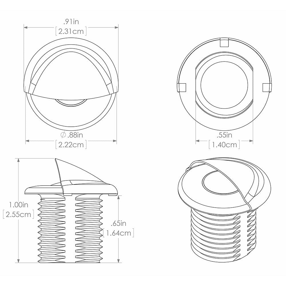 Lumitec Aruba LED Courtesy Light, Polished SS, IP67, 10-16V — Quality Boat Parts
