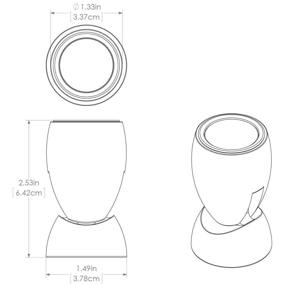 Lumitec GAI2 LED Positionable Light, 10-30V, IP67, 3/8 in Mounting Hole — Quality Boat Parts