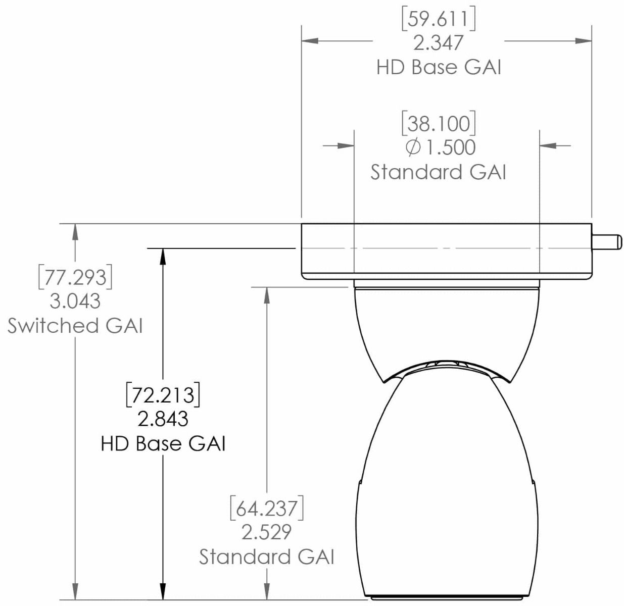 Lumitec GAI2 LED Positionable Light, 10-30V, IP67, 3/8 in Mounting Hole — Quality Boat Parts