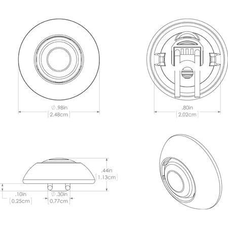 Lumitec Exuma LED Courtesy Light, 10-16V, IP67, 0.98in Dia, 0.55W — Quality Boat Parts