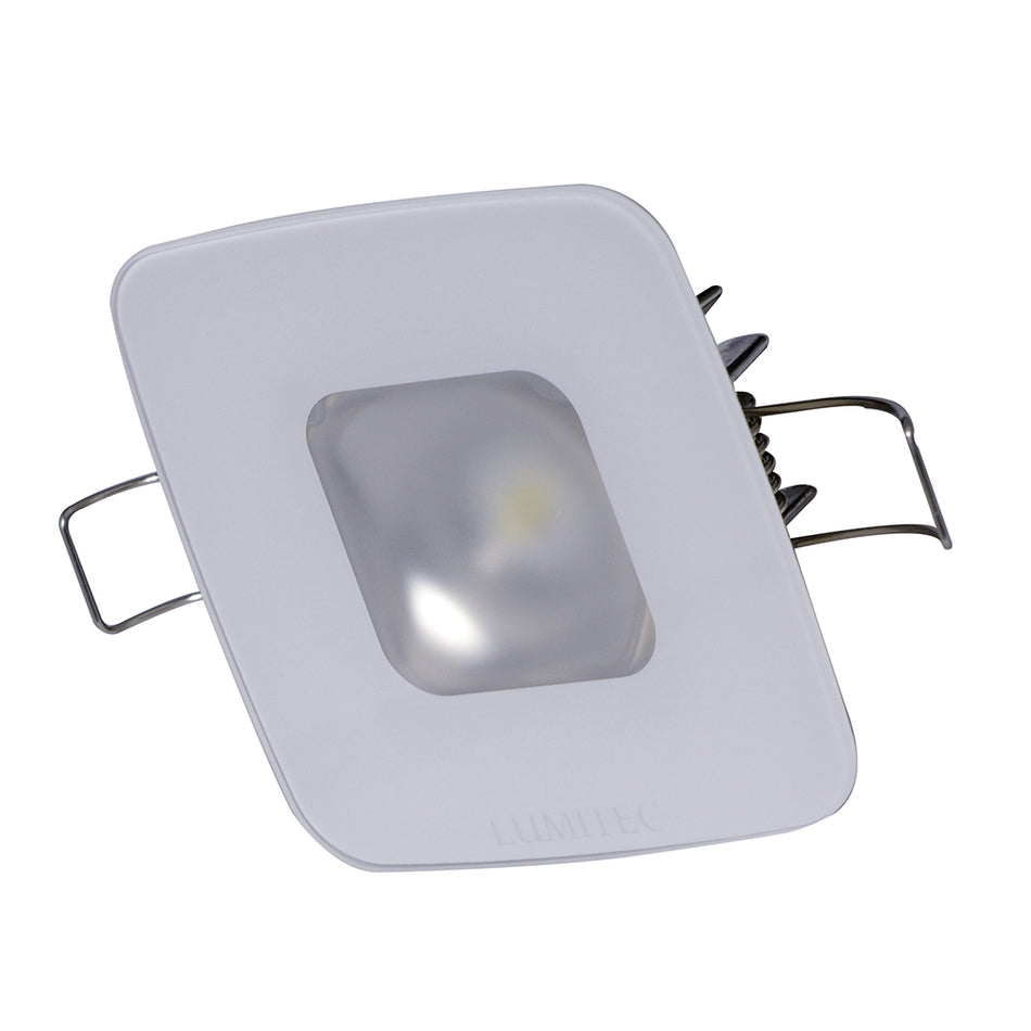 Lumitec Square Mirage LED Down Light, 10-30V, IP67, 2 in Cutout, Flush Mount — Quality Boat Parts
