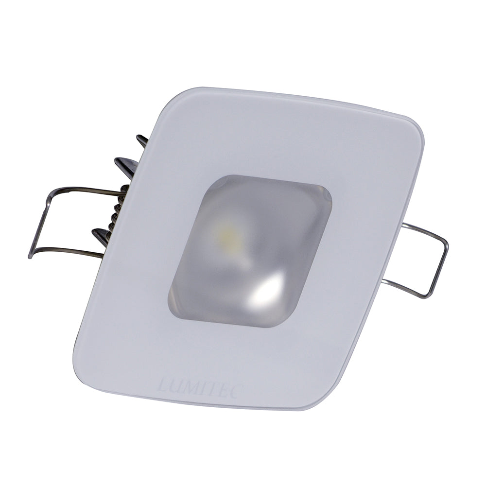 Lumitec Square Mirage LED Down Light, 10-30V, IP67, 2 in Cutout, Flush Mount — Quality Boat Parts