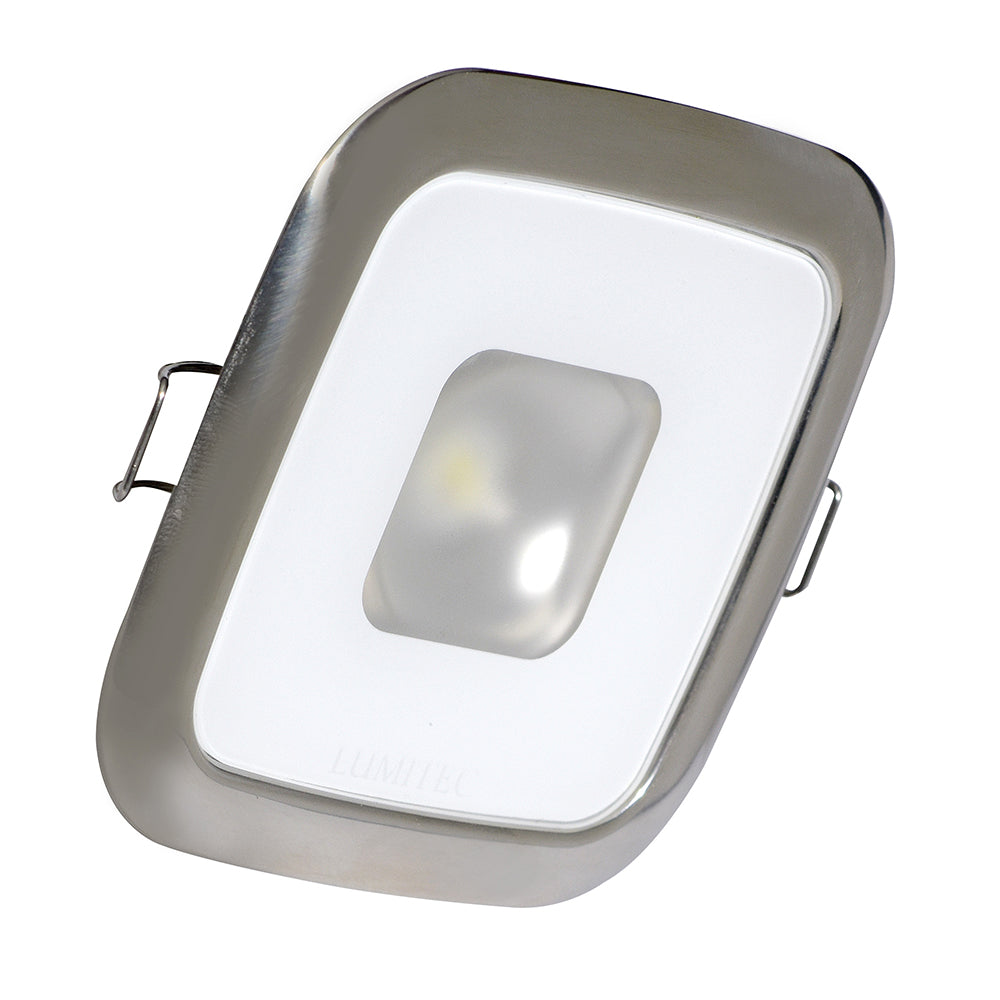 Lumitec Square Mirage LED Down Light, 10-30V, IP67, 2 in Cutout, Flush Mount — Quality Boat Parts