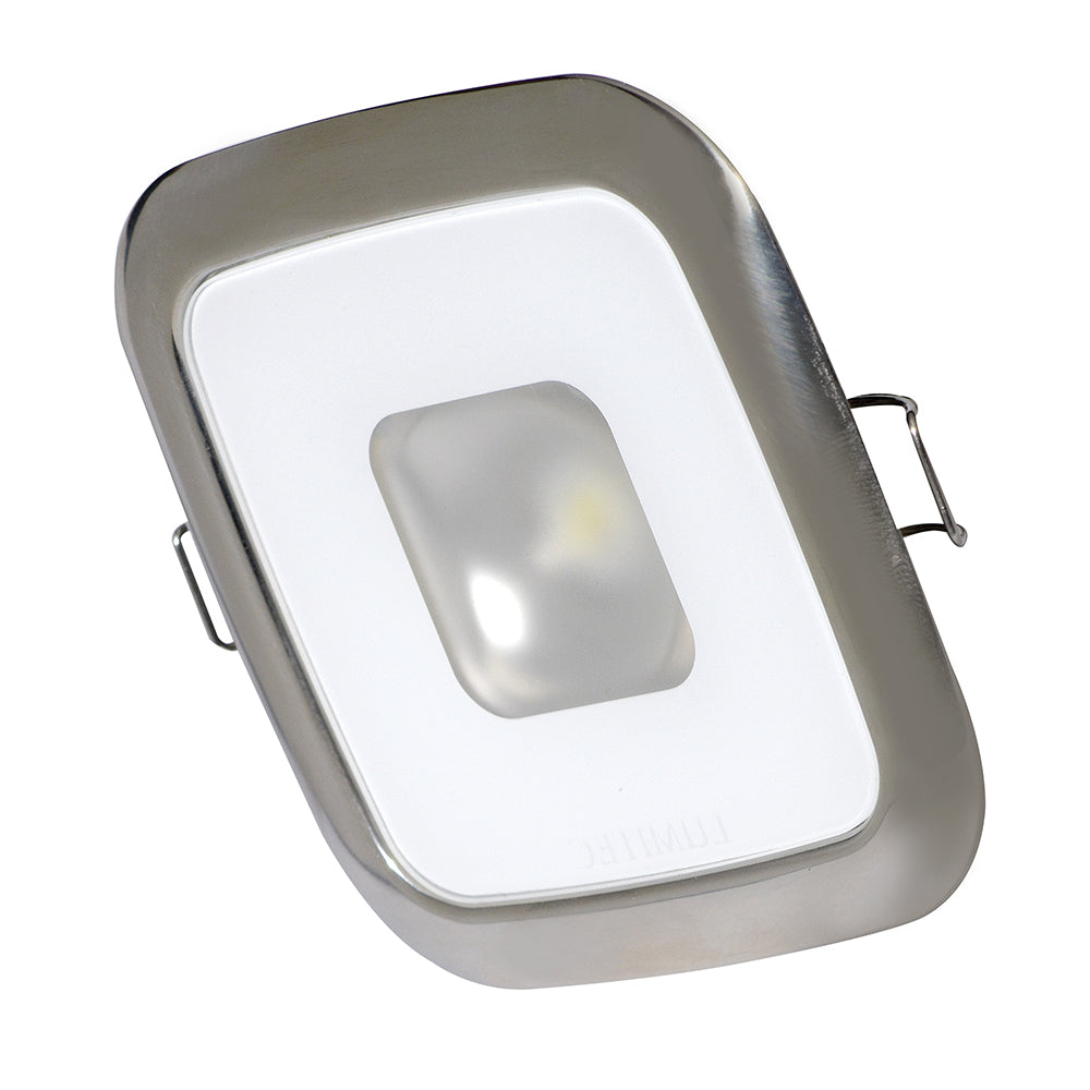 Lumitec Square Mirage LED Down Light, 10-30V, IP67, 2 in Cutout, Flush Mount — Quality Boat Parts