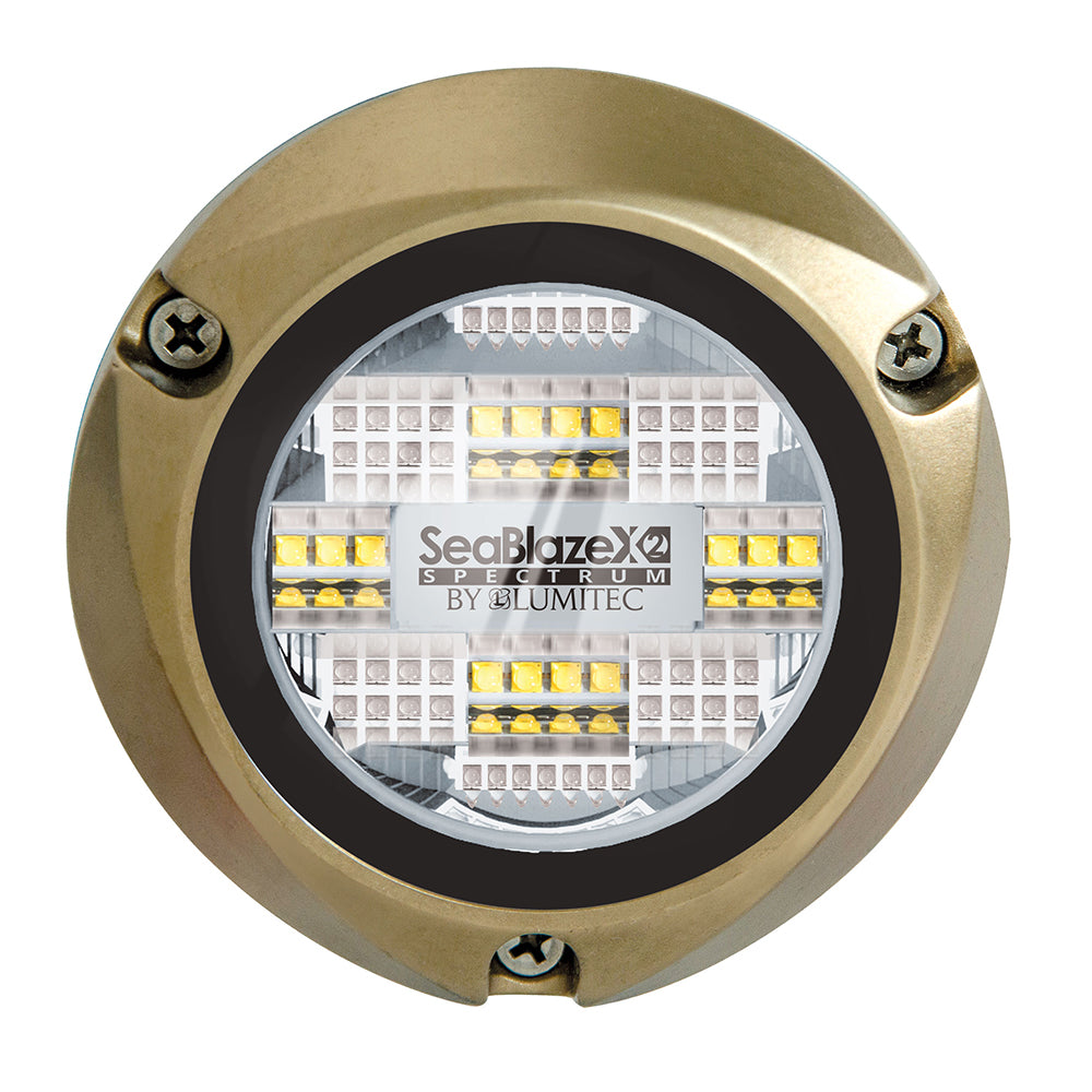 Lumitec SeaBlazeX2 LED Underwater Light, 10-30V, IP68, 6000+ Lumens, 60W, Surface Mount, 3.8in Diameter, No External Drivers — Quality Boat Parts