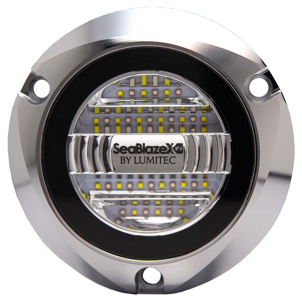 Lumitec SeaBlazeX2 LED Underwater Light, 10-30V, IP68, 6000+ Lumens, 60W, Surface Mount, 3.8in Diameter, No External Drivers — Quality Boat Parts