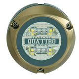 Lumitec Zambezi Quattro Surface Mount Underwater LED Light, 10-30V DC, 2000 Lumens, 4 in Dia x 1.6 in Depth, Naval Bronze Construction — Quality Boat Parts