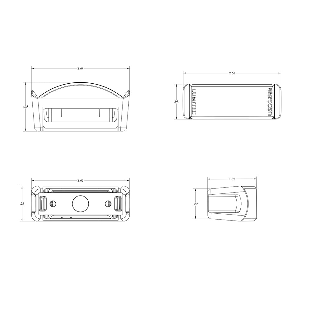 Lumitec Contour Inset Navigation Light, 10-30V DC, USCG 2nm, IP67, 2.66in Wide, 0.95in High, 1.32in Depth — Quality Boat Parts