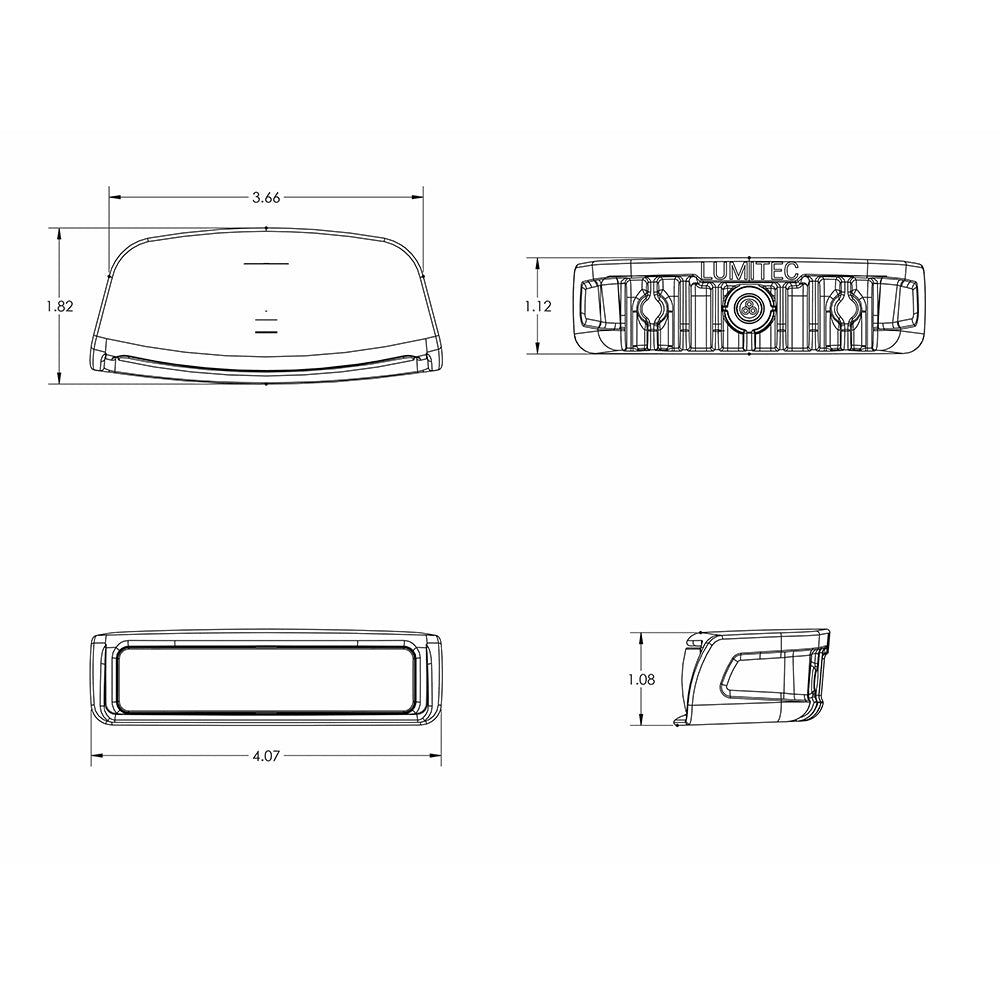 Lumitec Contour Navigation/Docking Combination Light, 10-30V DC, USCG 2 NM, 1000 lm White Flood — Quality Boat Parts