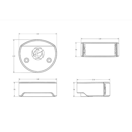 Lumitec Surface Mount Composite Navigation Light, LED, USCG 2NM Rated, 10-30V, IP67 — Quality Boat Parts