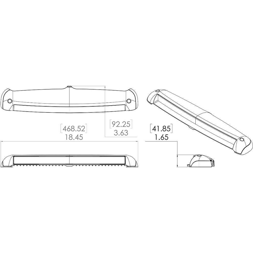 Lumitec Razor Flush-Mount LED Light Bar, 10-30VDC, IP67, 10,000+ lm. — Quality Boat Parts