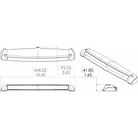 Lumitec Razor Flush-Mount LED Light Bar, 10-30VDC, IP67, 10,000+ lm. — Quality Boat Parts