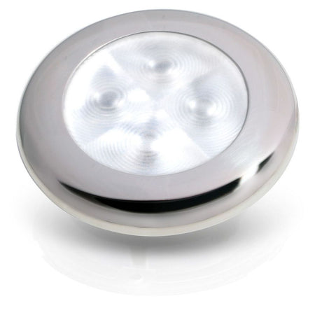 Hella Marine Slim Line Round LED Courtesy Lamp, IP67, 3in OD, 2in Cutout, 0.5in Mounting Depth — Quality Boat Parts