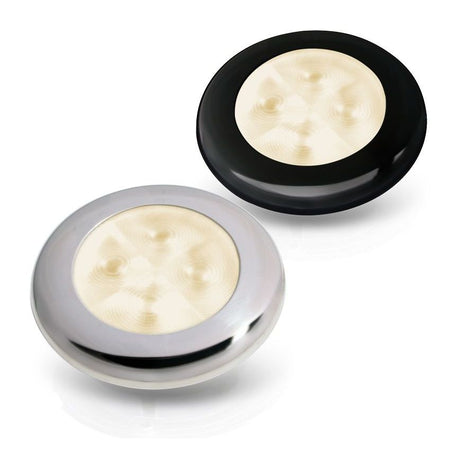 Hella Marine Slim Line Round LED Courtesy Lamp, IP67, 3in OD, 2in Cutout, 0.5in Mounting Depth — Quality Boat Parts