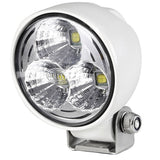 Hella Marine Module 70 Gen 4 LED Floodlight, Long-Range, White Housing, 12/24V Multivolt, IP67, SS316 Bracket, 6500K — Quality Boat Parts