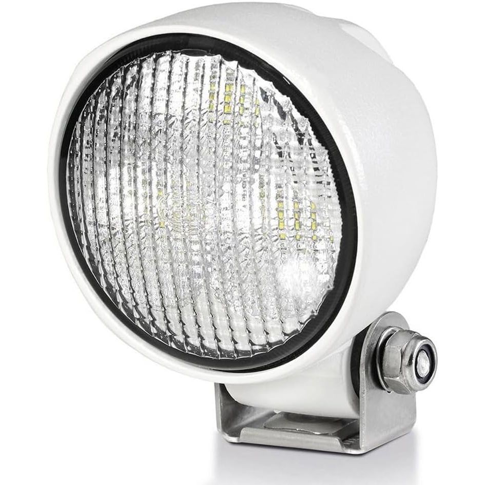Hella Marine Module 70 Gen 4 LED Floodlight, Long-Range, White Housing, 12/24V Multivolt, IP67, SS316 Bracket, 6500K — Quality Boat Parts
