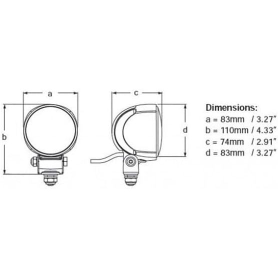Hella Marine Module 70 Gen 4 LED Floodlight, Long-Range, White Housing, 12/24V Multivolt, IP67, SS316 Bracket, 6500K — Quality Boat Parts