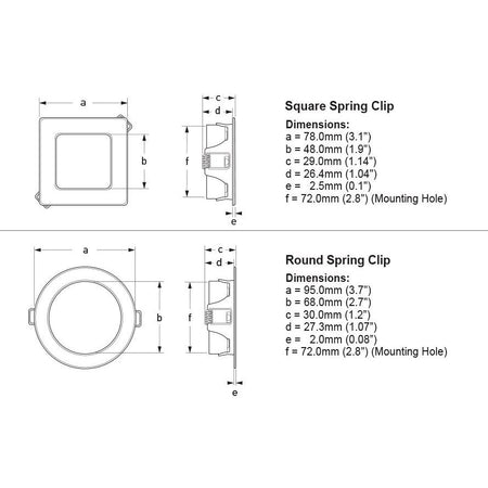Hella Marine EuroLED 95 Gen 2 LED Downlight, 9-33V, IP6K9K, SS316 Trim, PWM Dimmable, Spring Clip Recess Mount — Quality Boat Parts