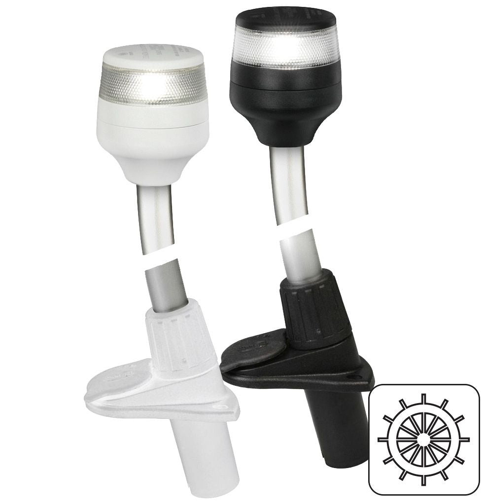 Hella Marine NaviLED 360 Compact All-Round White Navigation Light, Plug-In Pole Mount, 2 NM, 9-33V, IP67, Under 1W — Quality Boat Parts