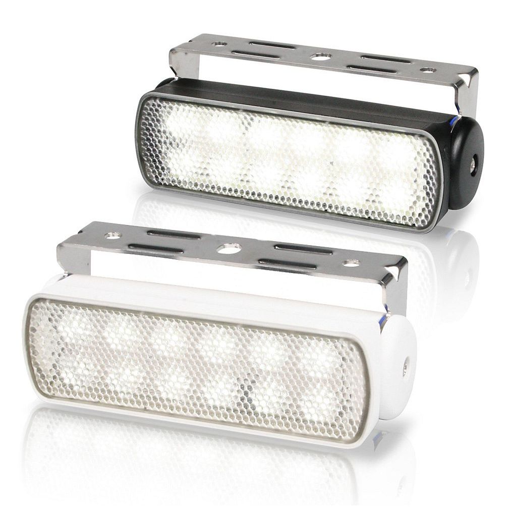 Hella Marine Sea Hawk LED Deck Floodlight, Bracket Mount, 9-33V DC, IP67, 5500K, 200 Lumens — Quality Boat Parts