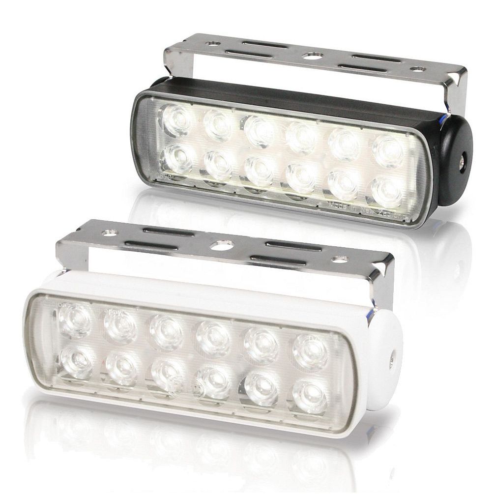 Hella Marine Sea Hawk LED Deck Floodlight, Bracket Mount, 9-33V DC, IP67, 5500K, 200 Lumens — Quality Boat Parts