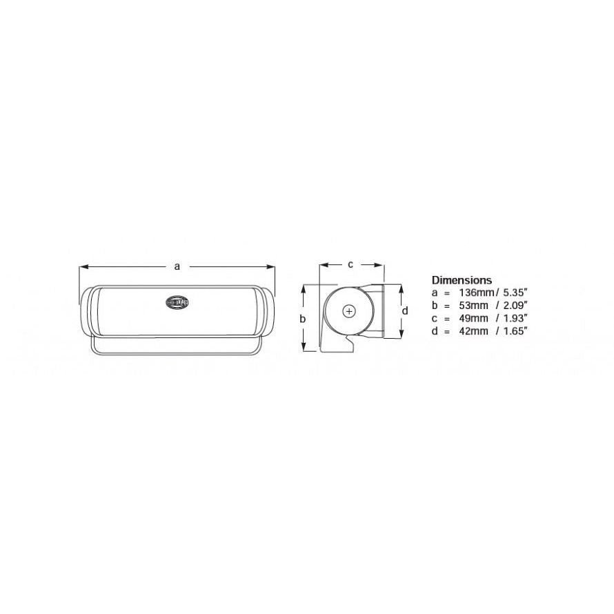 Hella Marine Sea Hawk LED Deck Floodlight, Bracket Mount, 9-33V DC, IP67, 5500K, 200 Lumens — Quality Boat Parts