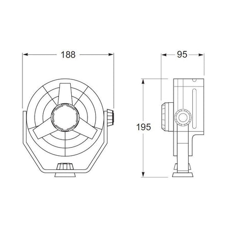 Hella Marine 2-Speed Turbo Fan, 150mm, 70/95 L/s Airflow, 6.5W — Quality Boat Parts
