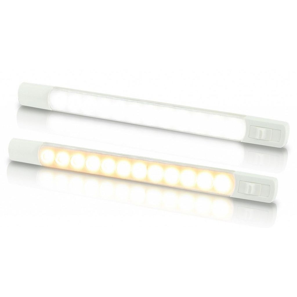 Hella Marine Dual Colour LED Strip Lamp with Switch, Surface Mount, 24V DC, IP67, <3W, 500mm Cable — Quality Boat Parts