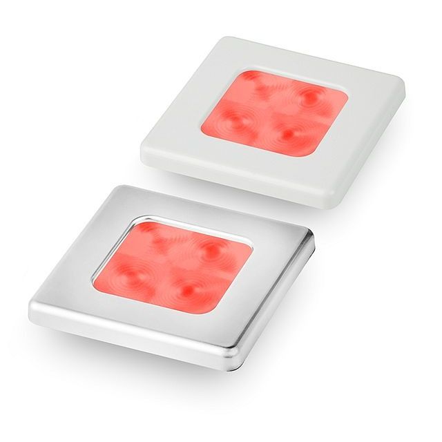 Hella Marine Slim Line Square LED Courtesy Lamp, Red Light, IP67, 60mm Square, 16mm Depth — Quality Boat Parts