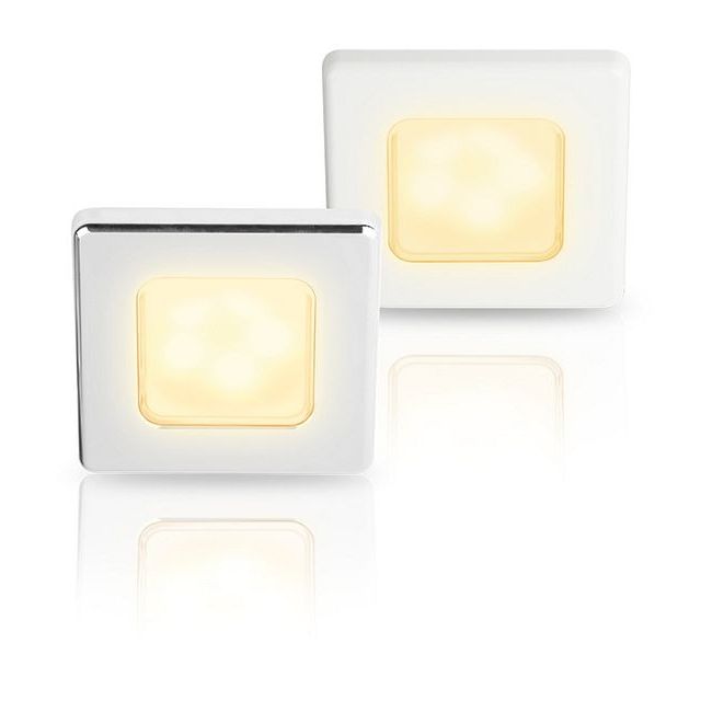 Hella Marine EuroLED 75 Square LED Downlight, 2700K, 3W, IP6K7, Screw Mount — Quality Boat Parts