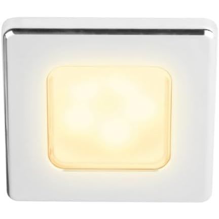 Hella Marine EuroLED 75 Square LED Downlight, 2700K, 3W, IP6K7, Screw Mount — Quality Boat Parts