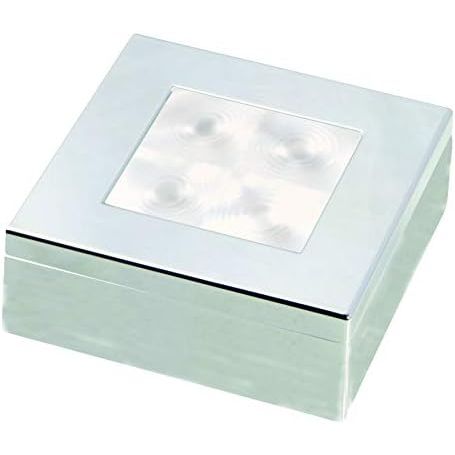 Hella Marine Slim Line Square LED Courtesy Lamp, Warm White, High Intensity, IP67, 60mm Square, 16mm Depth — Quality Boat Parts