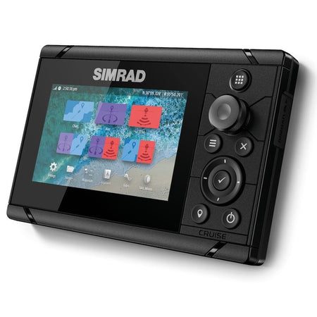 Simrad Cruise Chartplotter/Fishfinder Combo, C-MAP US Coastal Charts, 83/200 kHz Transom Mount Transducer — Quality Boat Parts