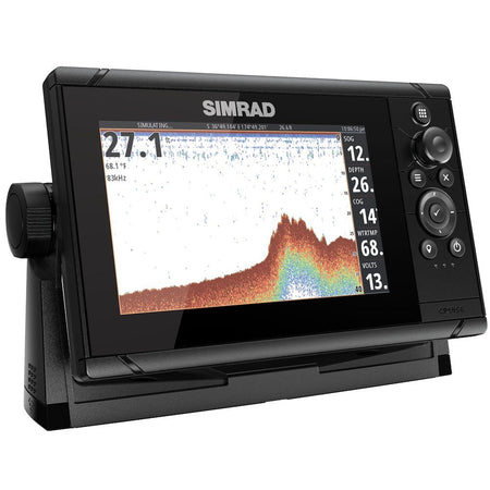Simrad Cruise Chartplotter/Fishfinder Combo, C-MAP US Coastal Charts, 83/200 kHz Transom Mount Transducer — Quality Boat Parts