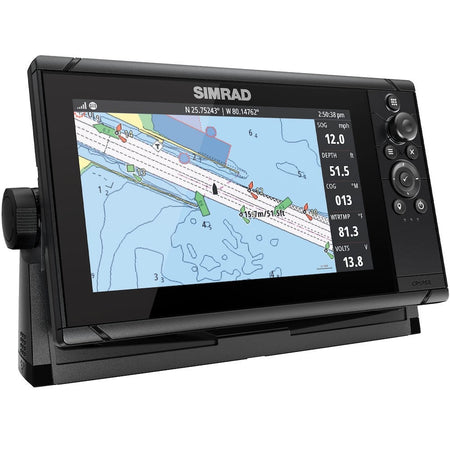 Simrad Cruise Chartplotter/Fishfinder Combo, C-MAP US Coastal Charts, 83/200 kHz Transom Mount Transducer — Quality Boat Parts