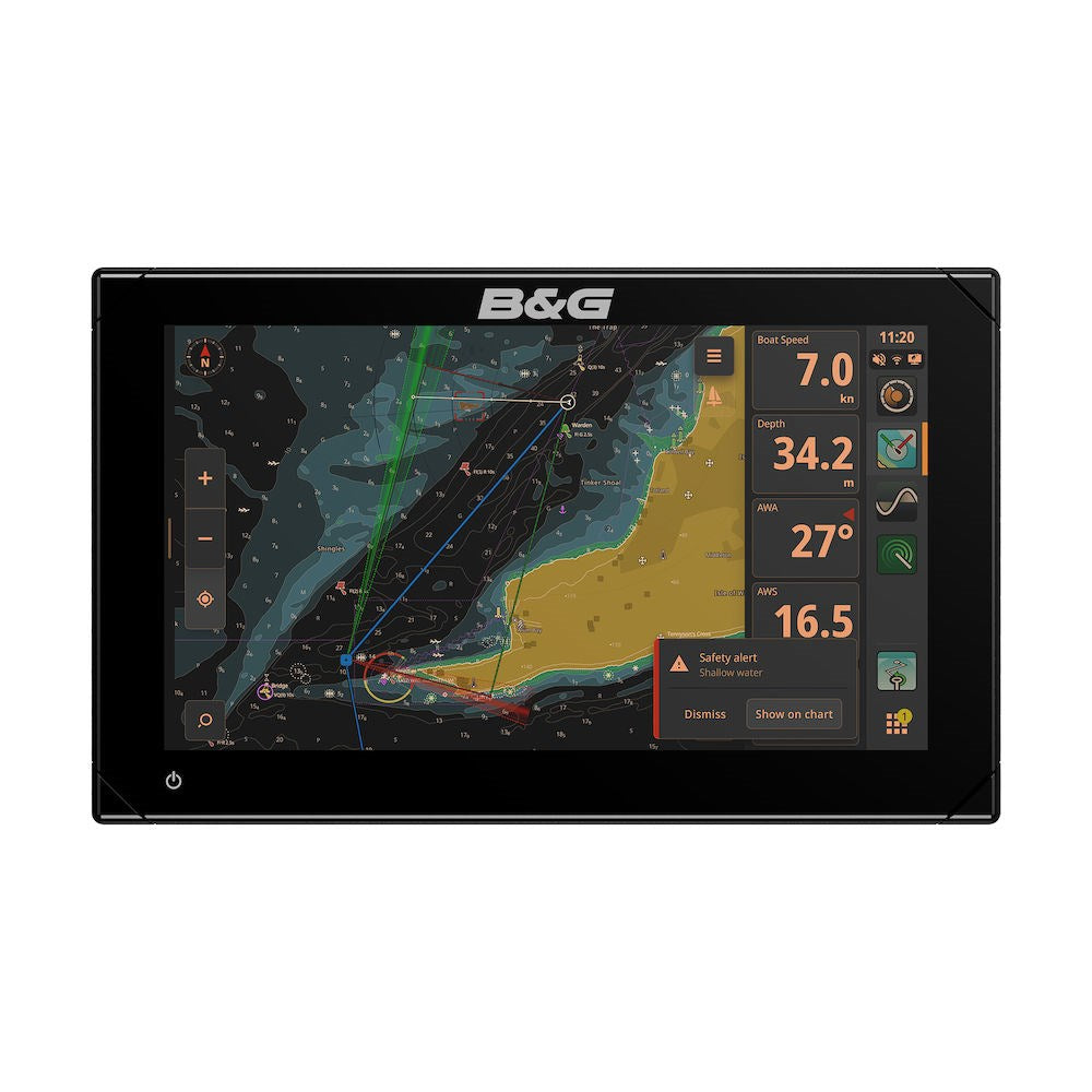B&G Zeus S Chartplotter/Fishfinder, SolarMax IPS Touchscreen, CHIRP Sonar, NMEA 2000, Wi-Fi, Ethernet, IPX6/IPX7 — Quality Boat Parts