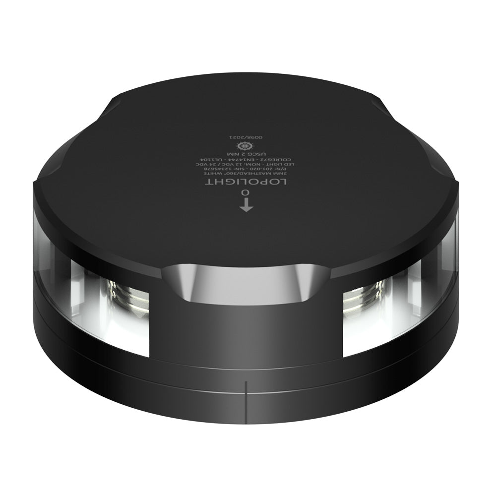 Lopolight Masthead/Anchor LED Navigation Light, For Vessels Under 12m, 2NM, White LED, FB Base, 10-32VDC, IP68, Horizontal Mount — Quality Boat Parts