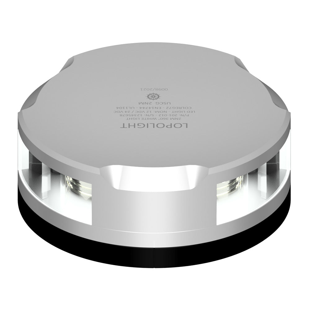 Lopolight Masthead/Anchor LED Navigation Light, For Vessels Under 12m, 2NM, White LED, FB Base, 10-32VDC, IP68, Horizontal Mount — Quality Boat Parts