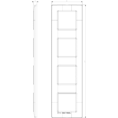 Vimar - Plana Series - 8 Modules (2+2+2+2) 71mm Cover Plate — Quality Boat Parts