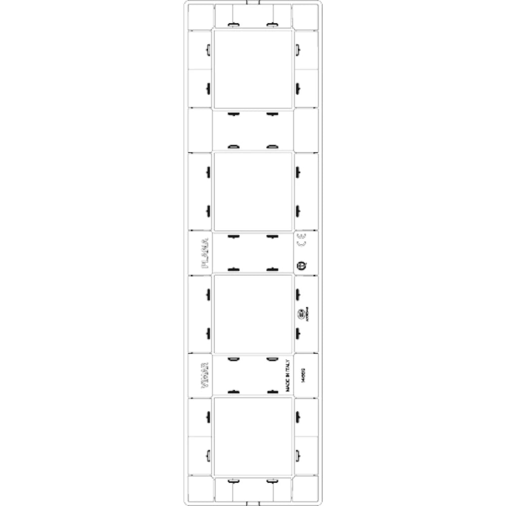 Vimar - Plana Series - 8 Modules (2+2+2+2) 71mm Cover Plate — Quality Boat Parts