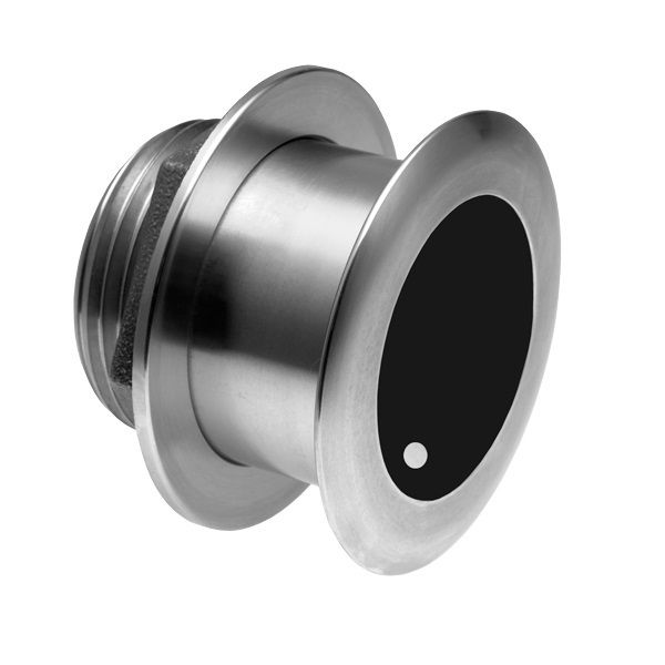 Simrad SS175M CHIRP Thru-Hull Transducer, 85–135 kHz Medium, Stainless Steel, Depth/Temperature Sensor, Tilted Element — Quality Boat Parts