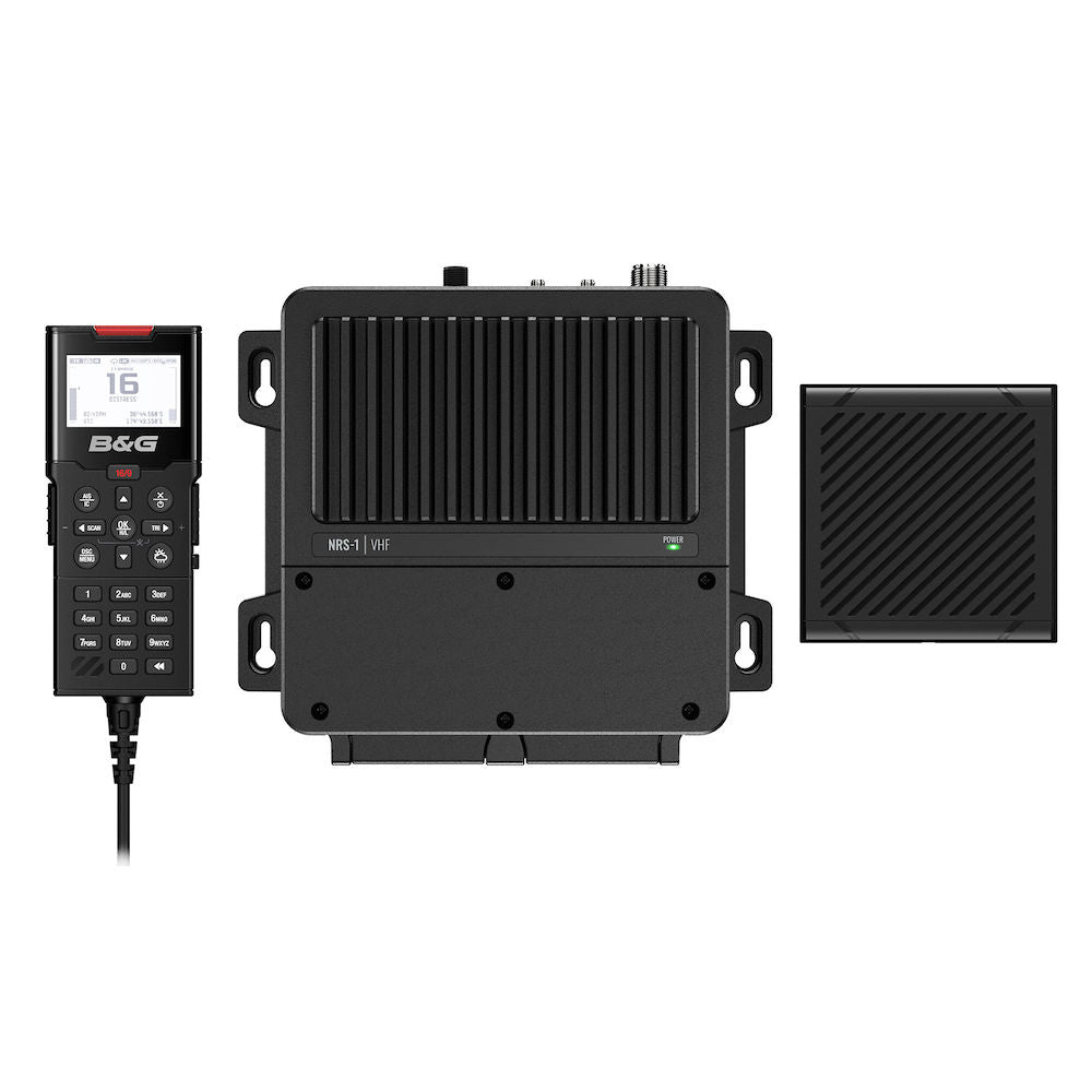 B&G V100 Black Box VHF Radio System, Class D DSC, Built-In GPS, NMEA 2000 and 0183, Up to 8 Handsets — Quality Boat Parts