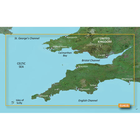 Garmin BlueChart g3 Vision Electronic Chart, VEU463S, Bristol Channel & SW England — Quality Boat Parts