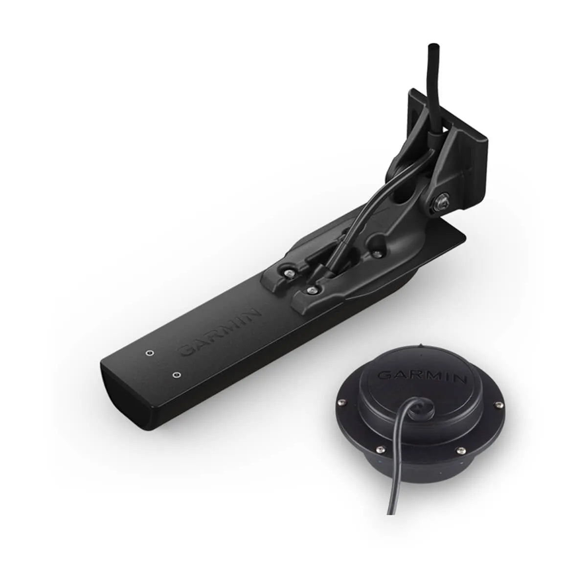 Garmin Transducer Bundle, For Fiberglass Hulls, Transom Mount, In-Hull, CHIRP Traditional, ClearVü, SideVü, Y-Cable Included — Quality Boat Parts