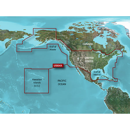 Garmin BlueChart g3 HD Coastal Chart, HXUS604X, US All & Canadian West, Garmin and Navionics Data, Auto Guidance, 1 ft Contours — Quality Boat Parts
