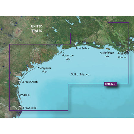Garmin BlueChart g3 Vision HD Coastal Chart, VUS014R Morgan City-Brownsville, Auto Guidance — Quality Boat Parts