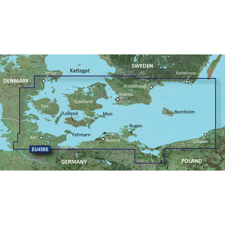 Garmin BlueChart g3 Vision HD Coastal Chart, VEU459S Arhus-Kiel-Koszalin, Auto Guidance, 1 ft Contours — Quality Boat Parts