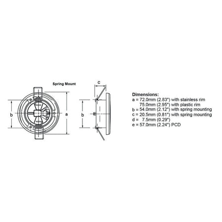 Hella Marine EuroLED 75 LED Downlights, IP6K7 & IP6K9K, 190 Lumens, 3W, PWM or Voltage Resistive Dimming — Quality Boat Parts